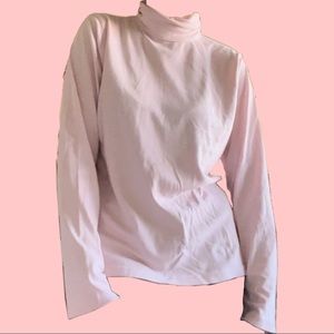Soft pink turtle neck